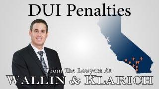 DUI Penalties - CVC 23152(a)