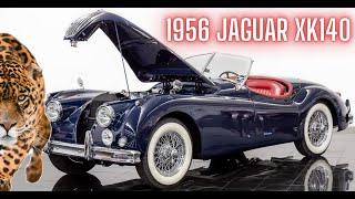 Indigo Blue, 1956 Jaguar XK140 Roadster [Hitting the road @ 1:15 ]