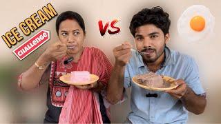 Eating ice cream challenge with my mom @krishnaveninagineni #foodchallenge #funny #youtube