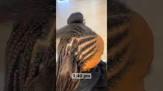 Tribal Braids fast #hairstyle #hairtutorial #tribalbraids #hairstylist #fulanibraids #knotless