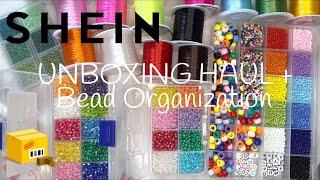 Starter Basics SHEIN Beads Unboxing Haul + Bead Organization | Beauty and the Bead | ASMR