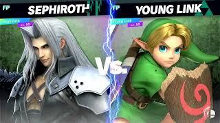 Super Smash Bros Ultimate Amiibo Fights Request #26210 Sephiroth vs Young Link