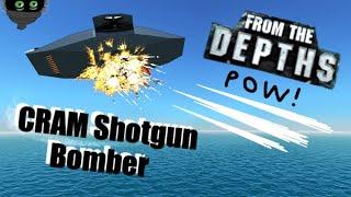 Flying Shotgun! CRAM Shotgun Bomber, From the Depths: Let's Build!