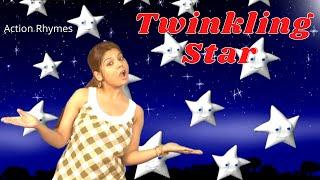 TWINKLING STAR | Action Rhymes | Nursery Rhymes | Poems in English | Kidstart tv