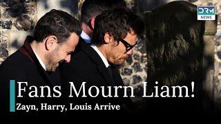 One Direction Stars Mourn as Hearse Arrives at Liam Payne's Funeral | DRM News | AQ11