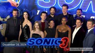 SONIC THE HEDGEHOG 3 LA premiere Jim Carrey, Keanu Reeves, James Marsden & cast -December 16,2024 4K