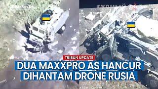 Drone FPV Rusia Tabrak Dua Kendaraan MaxxPro AS yang Digunakan Militer Ukraina