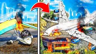 Smallest to BIGGEST Plane Crash in GTA 5... Prepare to Laugh!