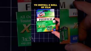 How to get started in film photography - Installing new roll of film in camera. #photography