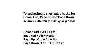 CREATE keyboard shortcuts/hacks for Home, End, Page Up and Page Down in Ubuntu for compact keyboards