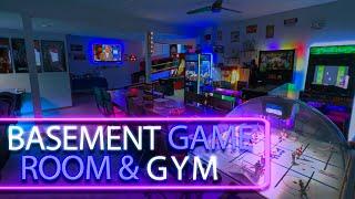 Basement Man Cave Goals! Game Room, Movie Area & Gym Tour