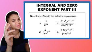 [TAGALOG] Grade 9 Math Lesson: INTEGRAL AND ZERO EXPONENT PART III - NEGATIVE INTEGRAL EXPONENTS