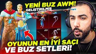 OYUNUN EN İYİ SAÇI VE BEDAVA YÜKSELTİLMİŞ AWM GELDİ!!  (AŞIRI İNCE BUZ SETİ) | PUBG MOBILE