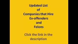 Jobs for Felons  List of 350 companies that hire felons   2025