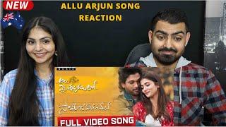 SAMAJAVARAGAMANA Video Song Reaction | AlaVaikunthapurramuloo Songs | Allu Arjun Dance Reaction