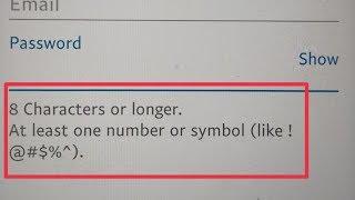 Fix Password 8 Characters or Longer At Least One Number Or Symbol Like @#$%^| PayPal Account Problem