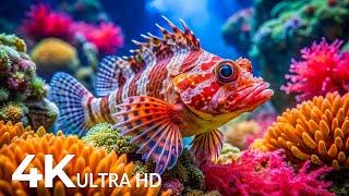 Aquarium 4K VIDEO (ULTRA HD) - Beautiful Coral Reef Fish - Sleep Relaxing Meditation Music #2