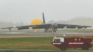 B-52 bomber planes deploy to Europe; emergency landing in poor weather