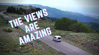 Land's End Road and the Colorado Grand Mesa in the Small Van Camper Build