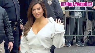 Eva Longoria Shows Love To Fans While Making A Very Stylish Appearance At Good Morning America In NY