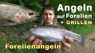 Forellenangeln - Angeln auf Forellen mit Pose und Ultra Light (UL) Spinnfischen + Forellen grillen