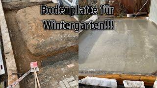 Bodenplatte Wintergarten, Aushub,Fundamente, Abdichtung, kleinvieh macht auch Mist !!!