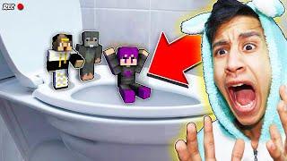 ماين كرافت : القفز في المرحـاض مع اصدقائي !!  الخطة العبقرية  Minecraft