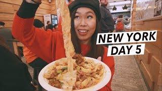 NYC Food Tour: Egg Custard Ice-Cream & Spicy Lamb Noodles at Xi'An Famous Foods | Travel Vlog Day 5