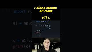 切片 Numpy 数组以获取多维数组的单列#shorts #numpy