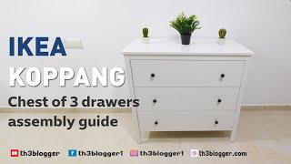 IKEA KOPPANG chest of 3 drawers assembly instructions  very detailed