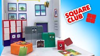 Numberblocks Square Club : The Squares Welcome a New Member || Keith's Toy Box