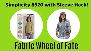 Simplicity 8920 - Sleeve Hack! Wheel of Fate results#3