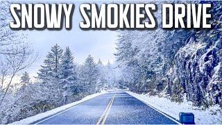 GATLINBURG, TN: SNOWY DRIVE TO TENNESSEE'S HIGHEST PEAK- Kuwohi Road (Formerly Clingman's Dome)