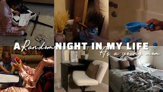 VLOG: chill night in my life | journal ideas, sick toddler, cleaning & more!