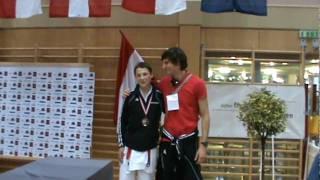 Simon Aubry et son coach Loic Bento à l'Austrian Junior Open