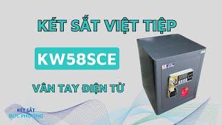 Két sắt điện tử Việt Tiệp Kw58sce điện tử màu xám chống cháy chống trộm cho gia đình