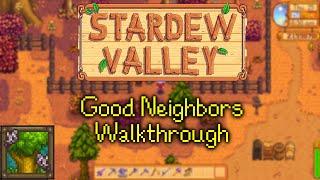 Stardew Valley 1.6: Good Neighbors Achievement and Questline