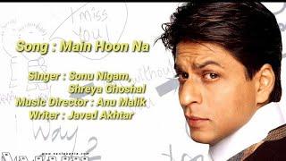 Kiska Hai Ye Tumko Intezar Lyrics - Main Hoon Na (Title Song)