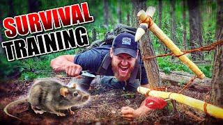 Survival Training - tödliche Falle nur mit Messer und Schnur bauen | Fritz Meinecke