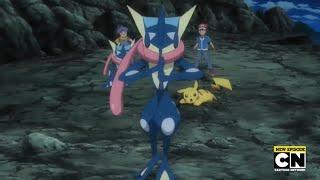 Ash's Frogadier Evolves into Ash-Greninja