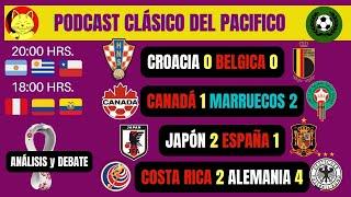 MARRUECOS Y JAPÓN LIDERES DE GRUPO, Alemania Eliminado/ CLASICO DEL PACIFICO PODCAST