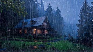 Gentle Night RAIN - Rain Sounds For Sleeping - Thunderstorm Sounds, Study, ASMR, Relax, Meditation