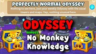 BTD6 Odyssey | Almost No Monkey Knowledge Guide | Hard Mode Tutorial | Perfectly Normal Odyssey