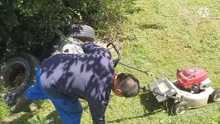 LET'S MOWER THE FRONT AND BACKYARD | TINCIO TV