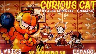 FnF CURIOUS CAT Lyrics En Español [REMAKE] Vs Gorefield V2 - Bf vs Garfield