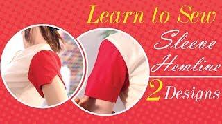 Class 32 - 2  डिज़ाइनर स्लीव्स - रोल ओवर & नौच स्लीव्स   [Rollover & notch] easy sewing