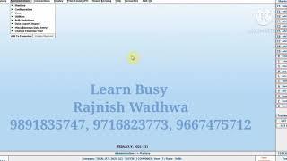 Create Account Master in Busy Accounting Software