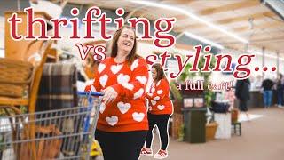 thrifting vs styling a full cart of home decor from amish country 