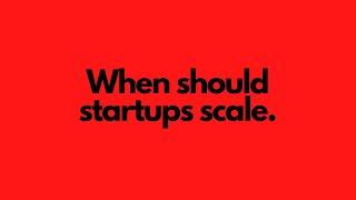 When should startups scale | #shorts