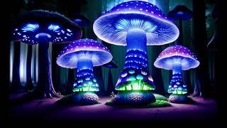 Text-to-Image Magical Glowing Mushroom Forest